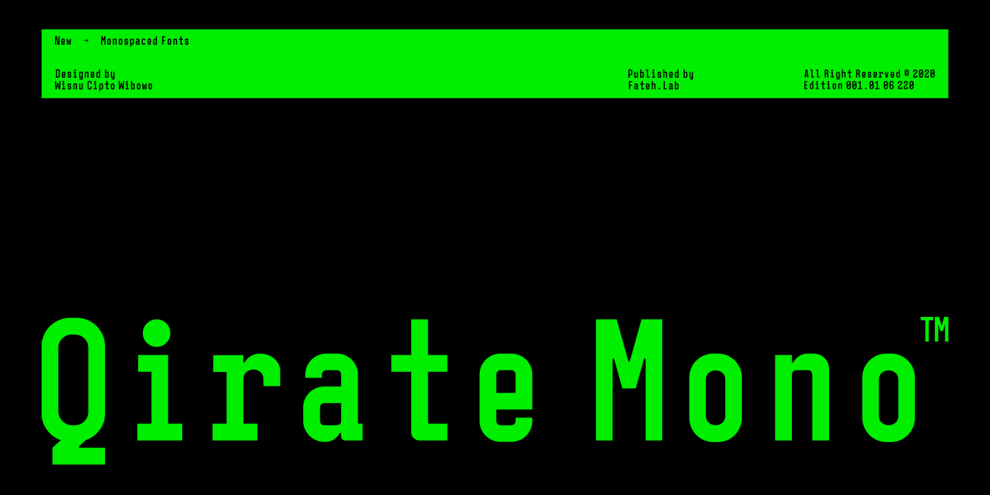 Qirate Mono Font preview